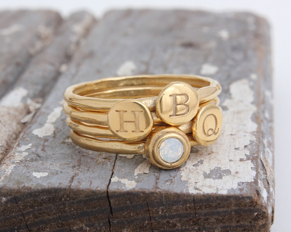 Design your Own Set of Gold Stackable Rings | Stacking rings with