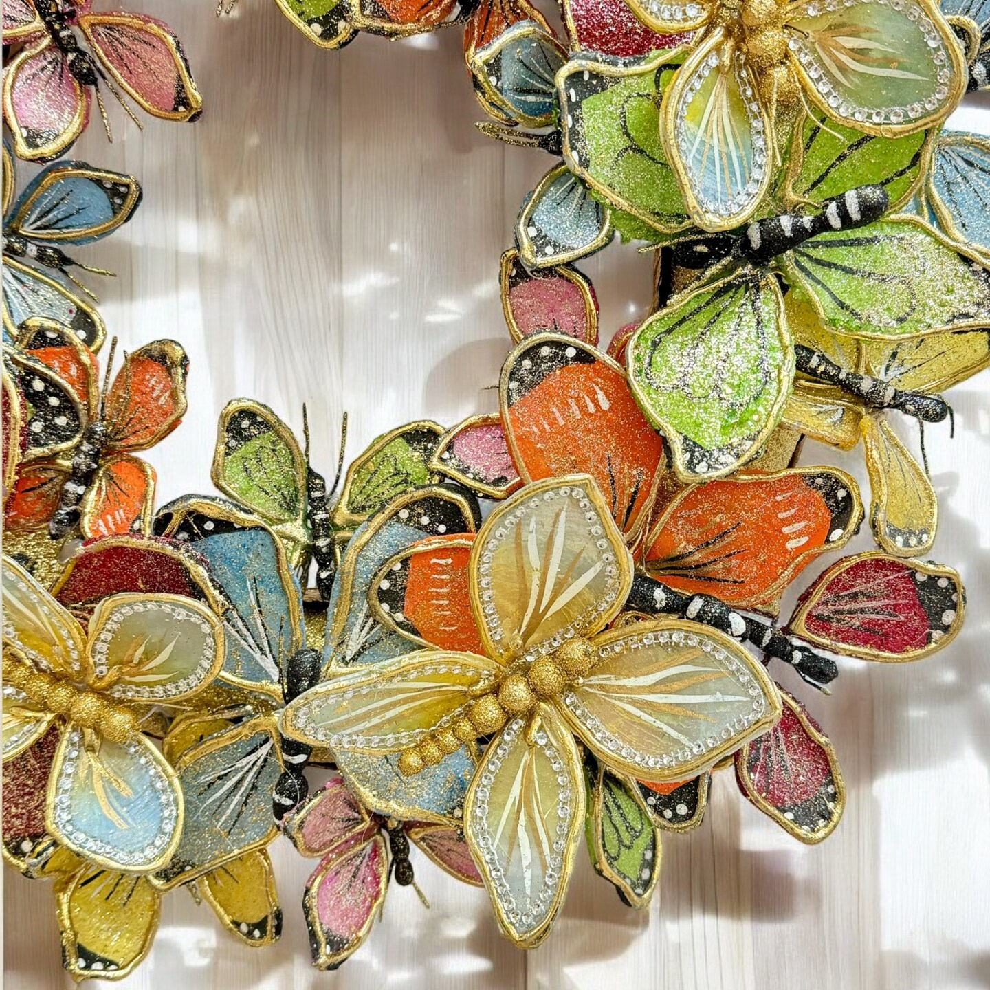 Capiz Butterfly Wreath