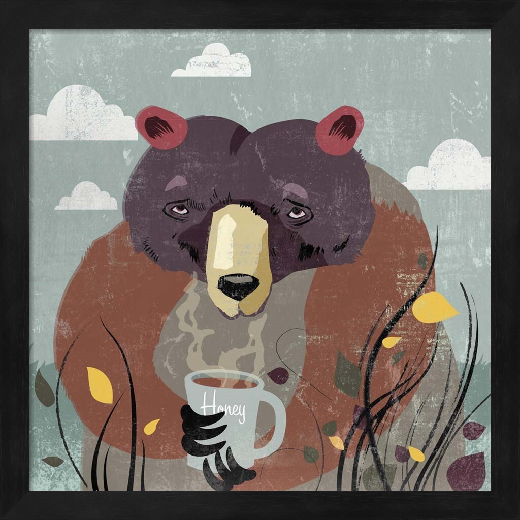 Honey Bear by Posters International Studio 13&#x22; x 13&#x22; Framed Wall Art