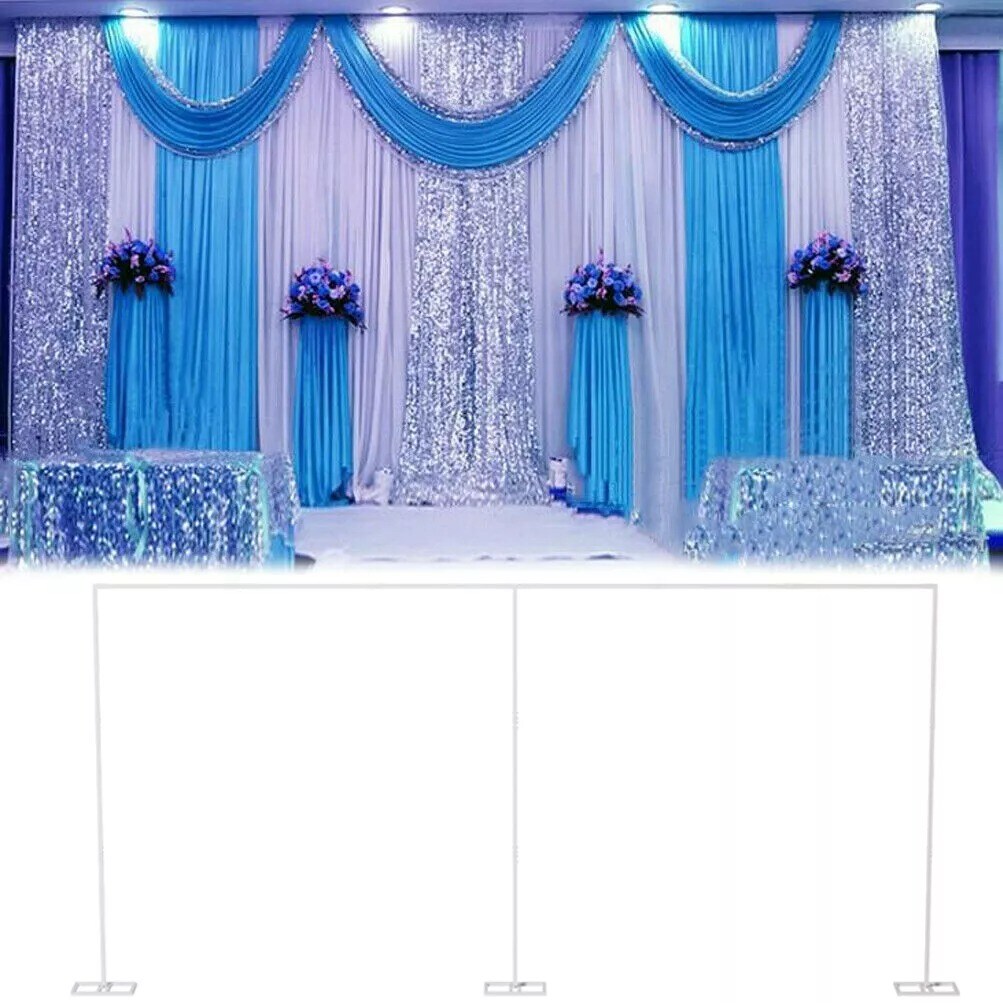 3Mx6M Heavy Steel Drape Backdrop Stand Pipe Kit Wedding Curtain Frame Adjustable