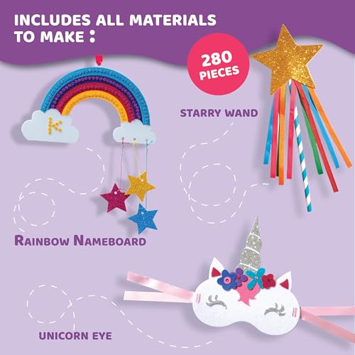 Unicorn Craft kit for 3 to 5 Year olds | 3 Craft Projects | Great Gift for Girls Ages 3,4,5 Years