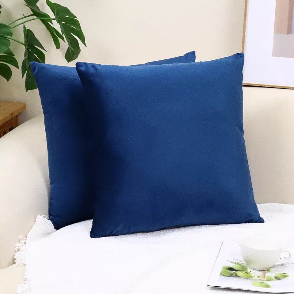 Set of 2 Throw Pillow Velvet Cover