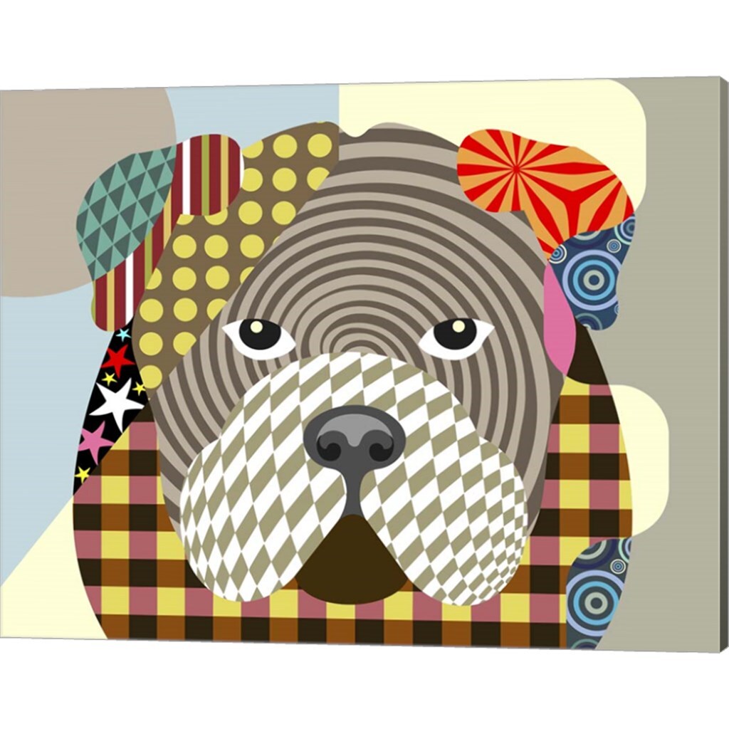English Bulldog by Lanre Adefioye 20&#x22; x 16&#x22; Canvas Wall Art