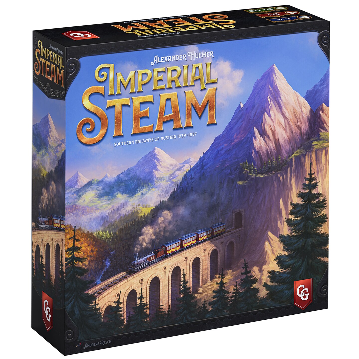 Capstone Games: Imperial Steam, Strategy Board Game, Plan, Build and Expand Your Railway Network, 2 to 5 Players, 120 Minute Play Time, Ages 12 and Up