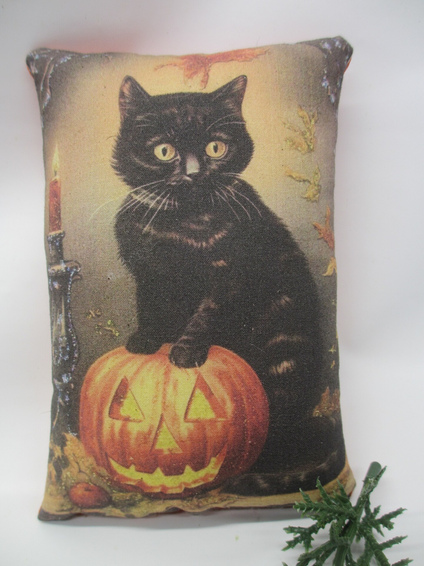 Jackolantern Pumpkin & Cat Pillow high quality