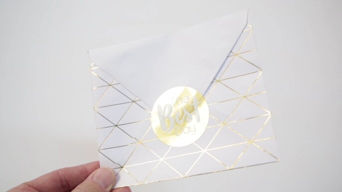 Gold Foil Envelope Treat Bags with Stickers Bulk 50 Pc