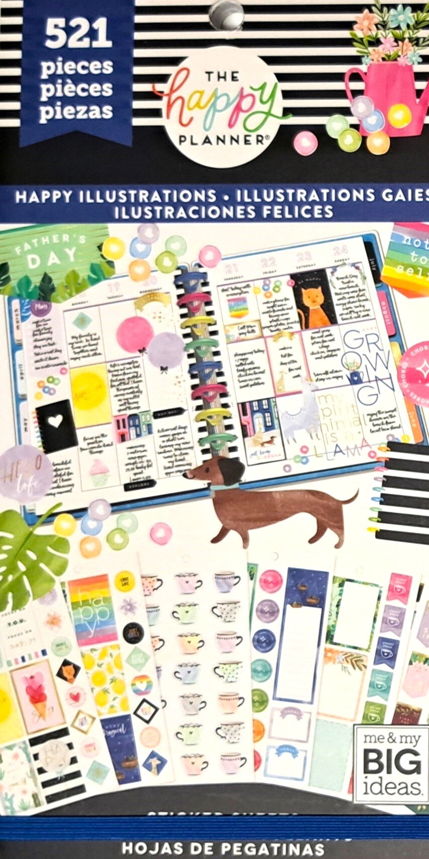 The Happy Planner Happy Illustrations 521 Piece Sticker Sheets