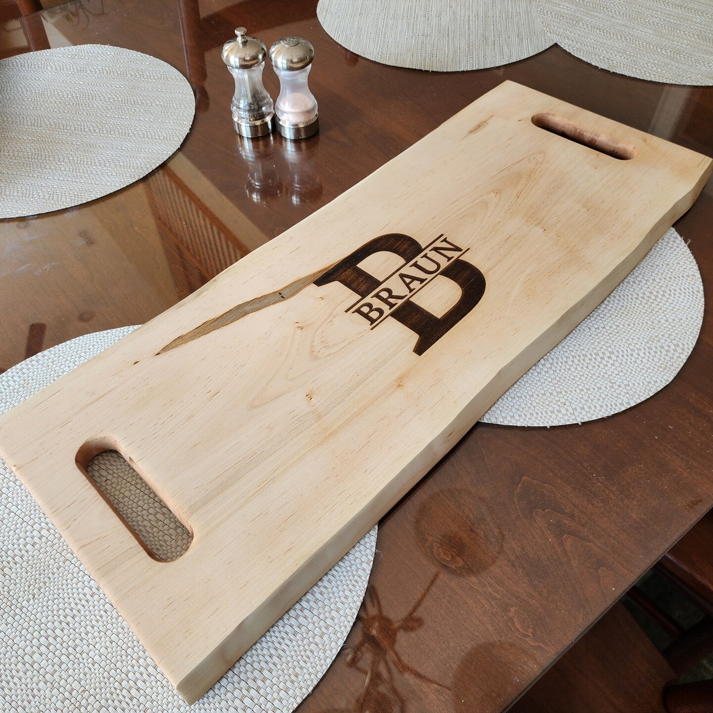 Personalized Charcuterie Board, Handmade Live Edge Cheese Board, Custom hotsell Engraved Curly Maple Serving Tray