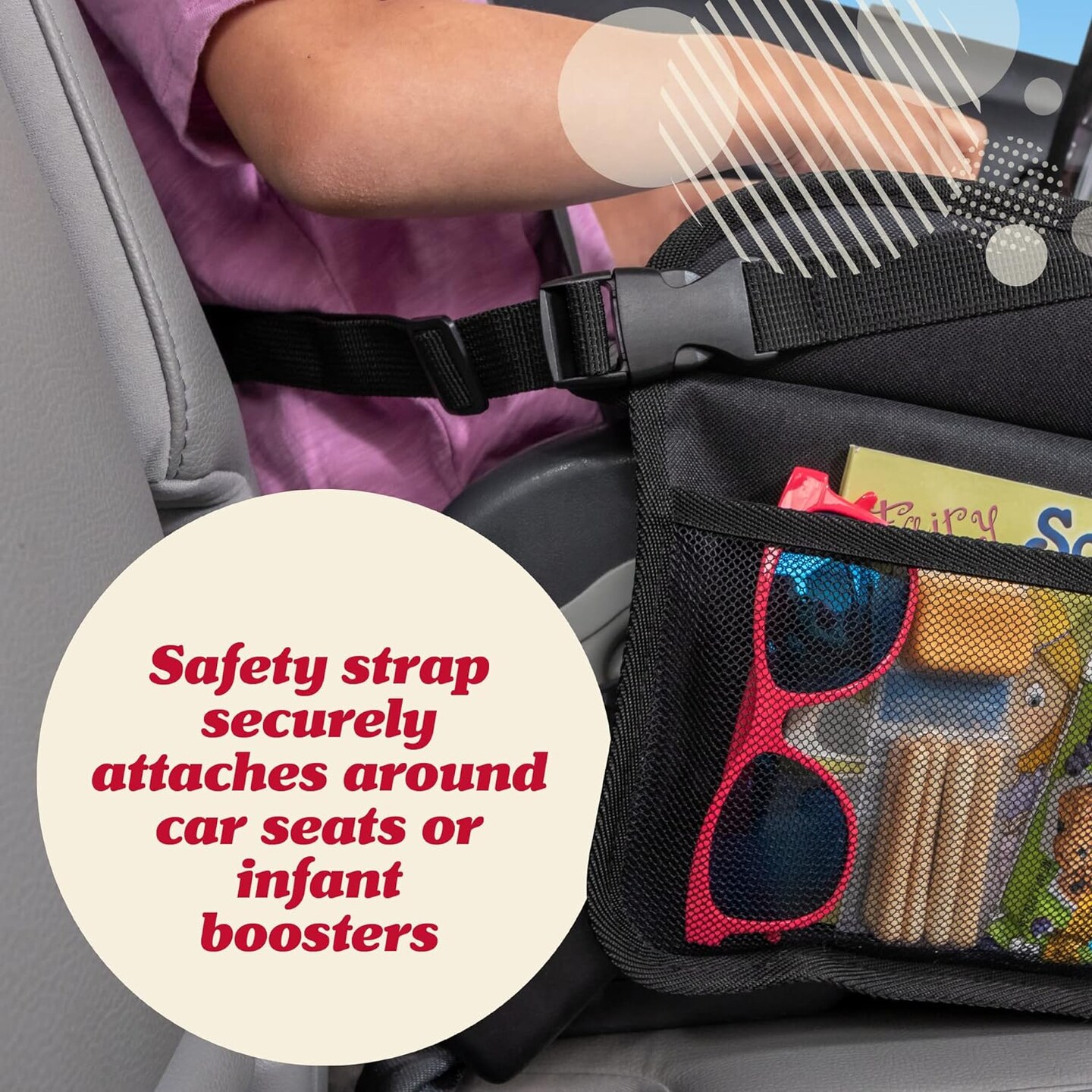 Kids Travel Tray for Toddler &#x26; Kids Car Seat, Lap Tray for Aeroplane, Kids Travel Desk Essential Accessories and Table Tray for Road Trip Activities (Purple Unicorns)