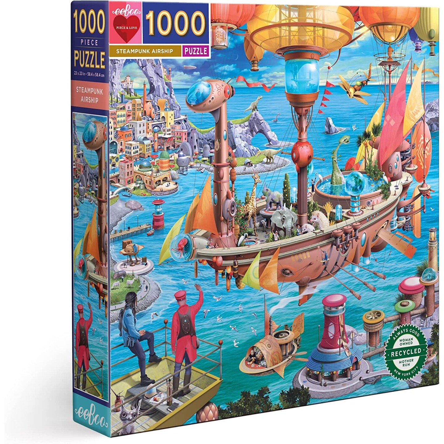 Steampunk Airship 1000 Pc Square Puzzle