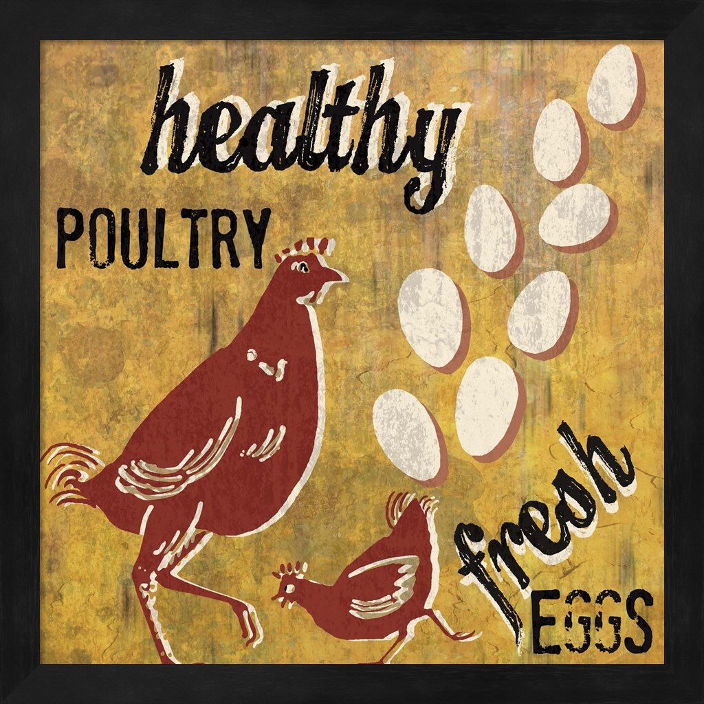 Healthy Poultry by Erin Clark 13&#x22; x 13&#x22; Framed Wall Art