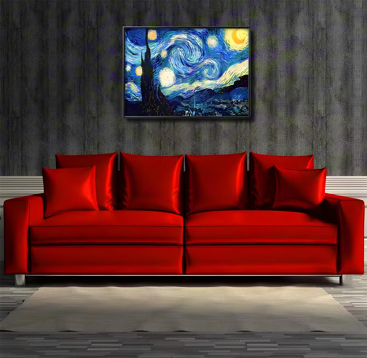 11.8x15.7 inches Van Gogh Starry Night Diamond Painting Kits,5D Diamond Art Van Gogh Full Drill Craft Painting Gift for Adult、Home Decor(30x40cm/12x16 Inches)