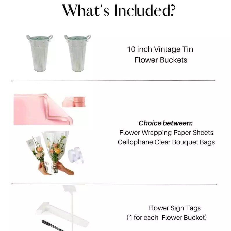DIY Flower Bar Kit Bouquet Bar for Make Your Own Bouquet Station Bridal Shower product 2