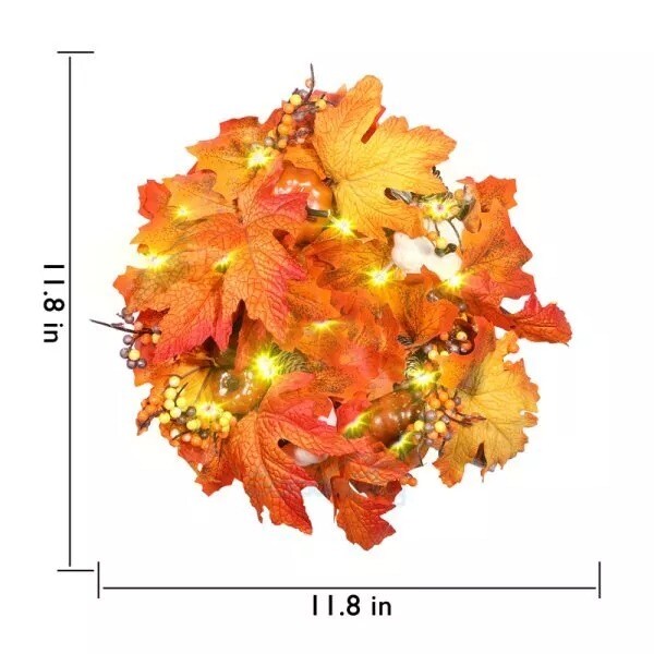 Halloween Pumpkin Maples Leaf \Decoration Wreath