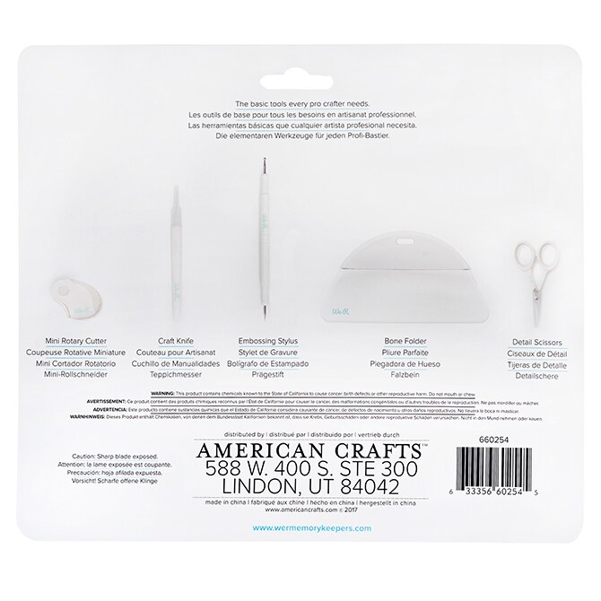 American Crafts KIT - We R Memory Keepers - HAND TOOL KIT (7 PIECE) 660254
