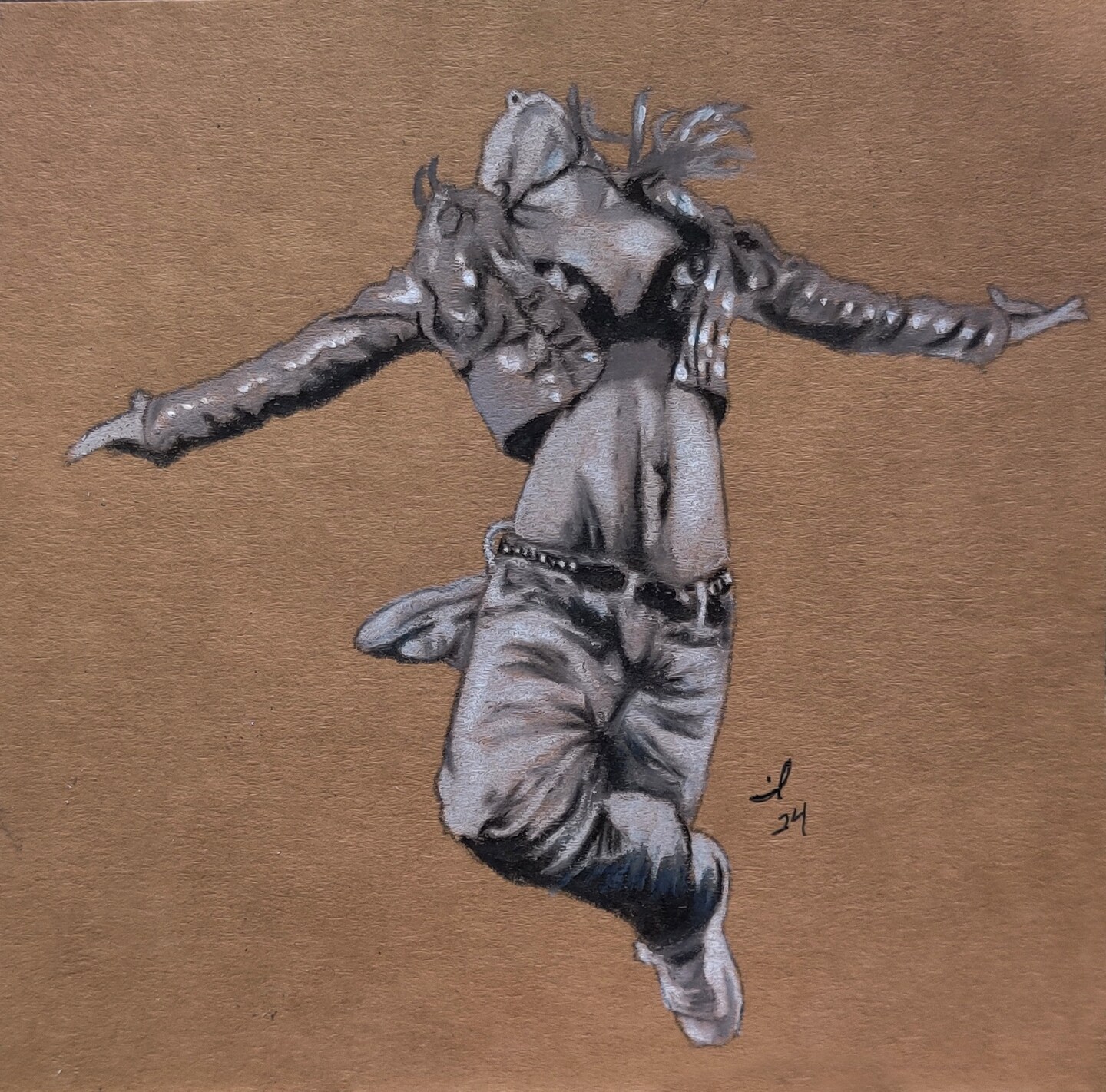 Intro to Blending Prismacolor - Grayscale Portrait