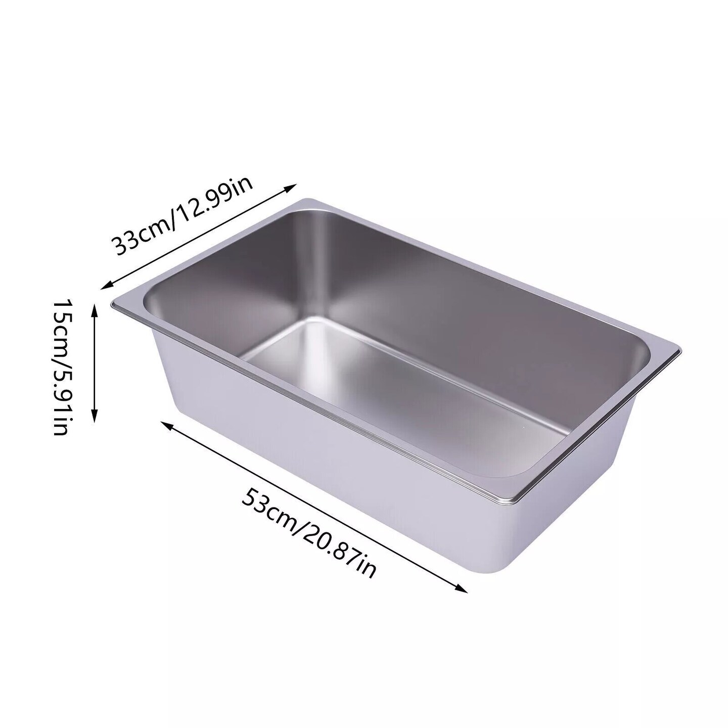 Kitcheniva 6 Pack Steam Table Pans Full Size 6&#x22; Deep