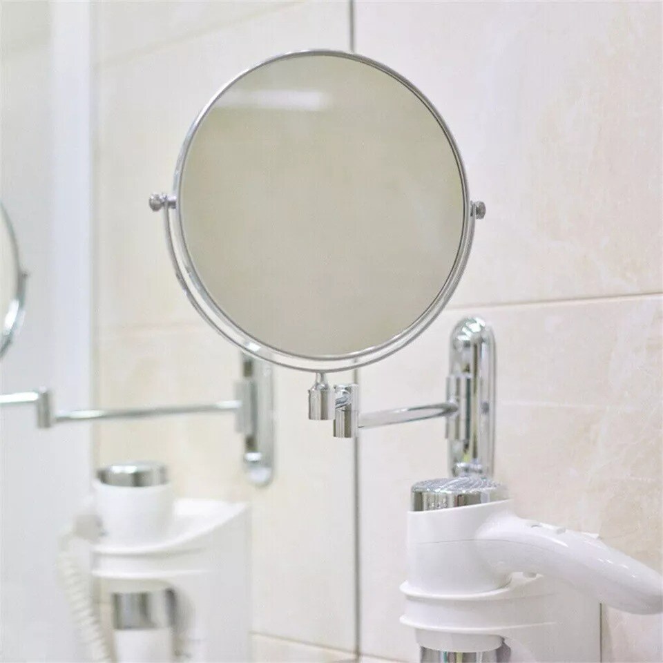 Extendable Makeup Mirror 10X Magnifying Double-Sided Bathroom Mirror 360&#xB0; Swivel