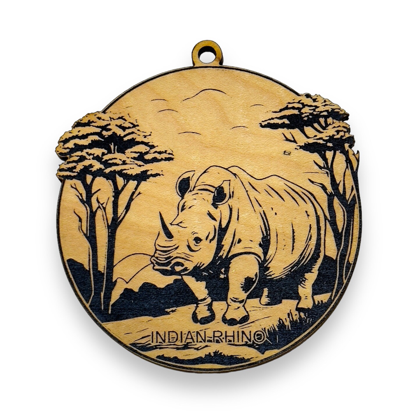 Ornament - Black - Indian Rhino Ornament - Black - Indian Rhino