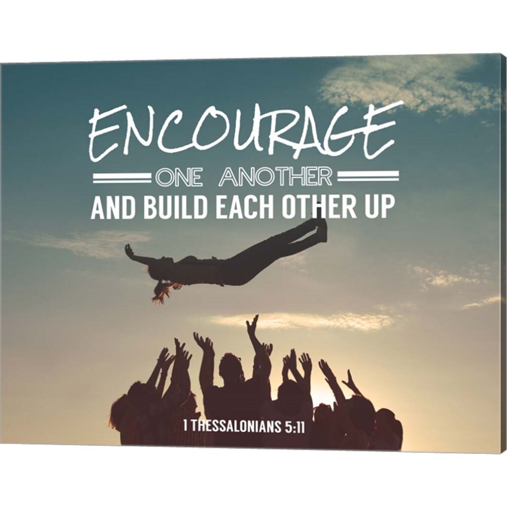 Encourage One Another - Celebrating Team by Color Me Happy 20" x 16" Canvas Wall Art