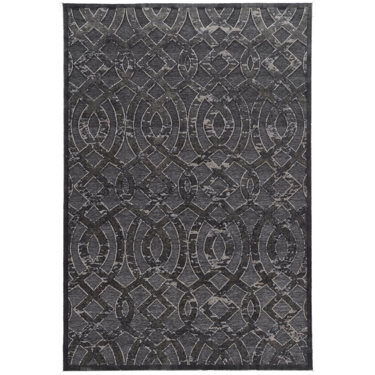 Hi Lo Trellis Blue 8X10.3 Indoor Outdoor Area Rug Soft Durable Design