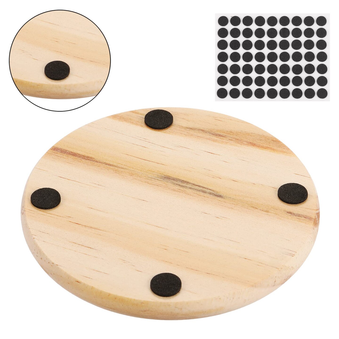 12 Pieces Unfinished Wood Coasters, 4 Inch Round Blank Wooden Coasters Crafts Coasters for DIY Architectural Models Drawing Painting Wood Engraving Wood Burning Laser Scroll Sawing