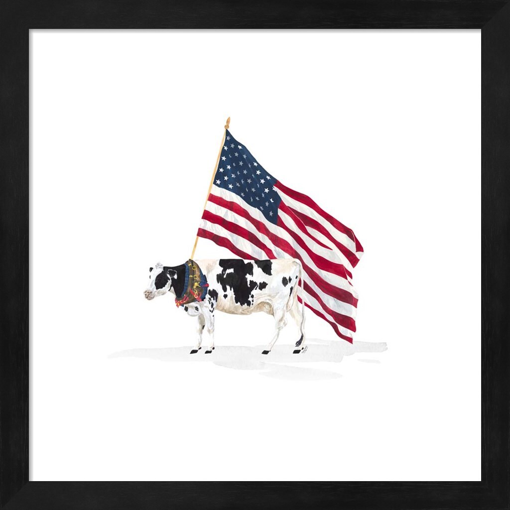 All American Farmhouse on White I by Tara Reed 13&#x22; x 13&#x22; Framed Wall Art