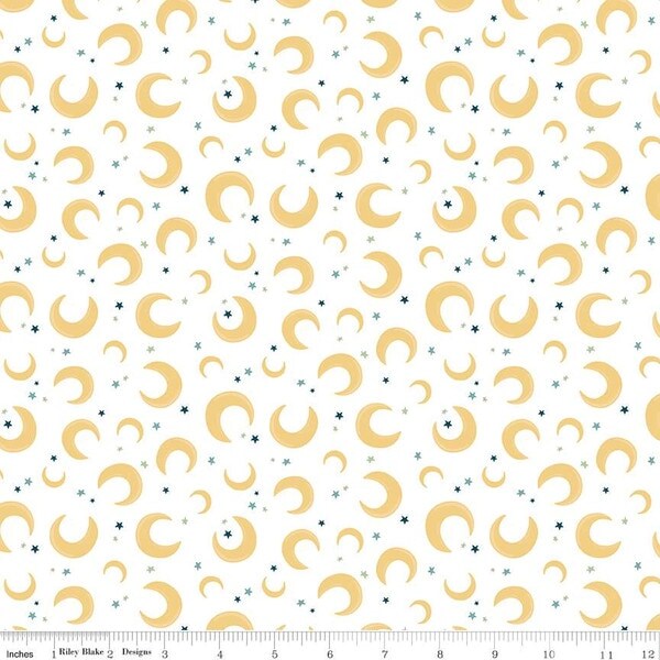 Moons in White (c16762-white) | Baby Boy | Lori Whitlock | Riley Blake