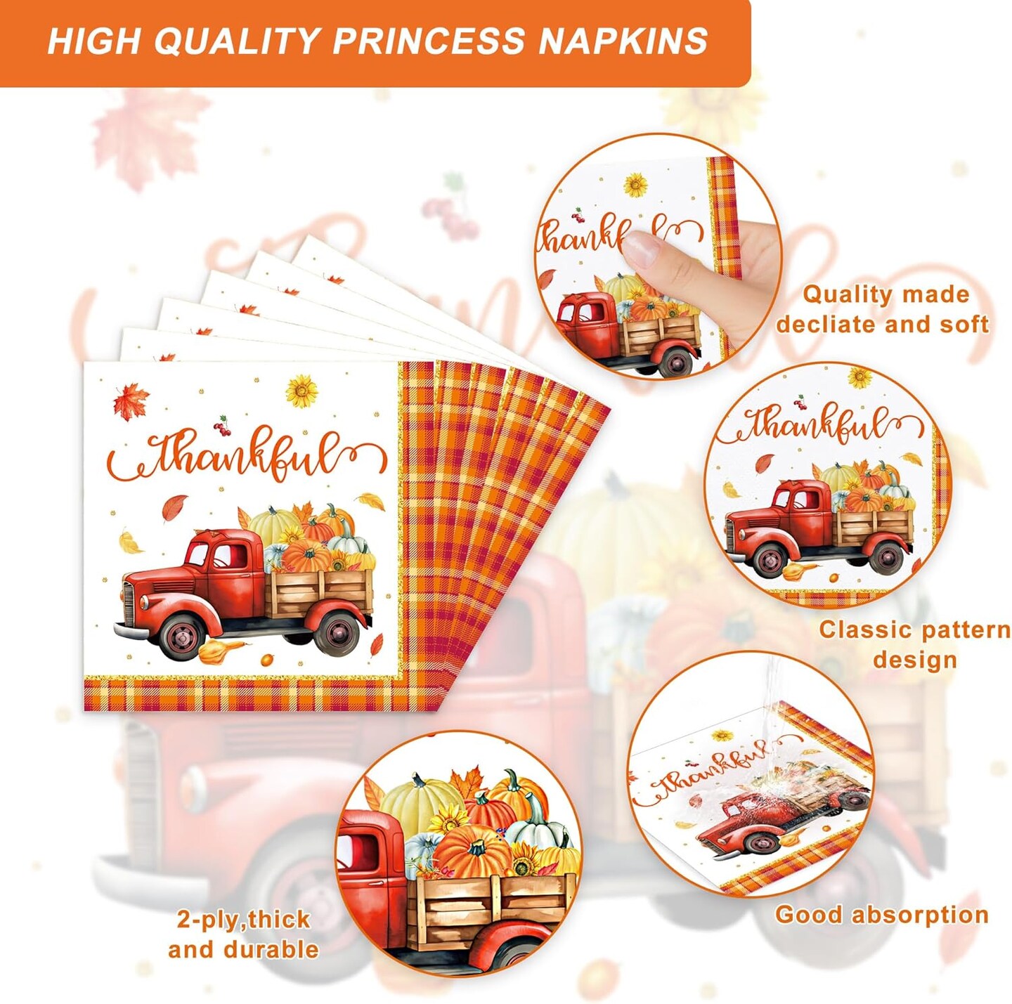 132Pcs Thanksgiving Party Plates(9 x 9 x 1 inches)