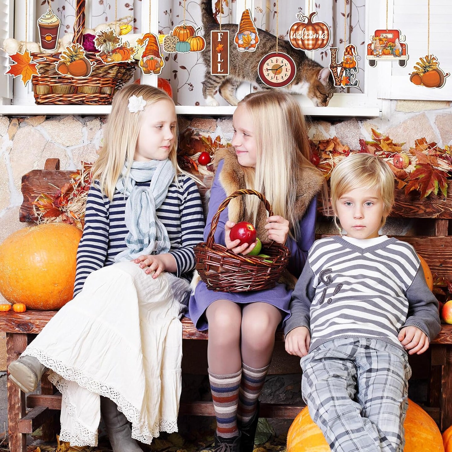 36 Pcs Fall Ornaments for Tree Fall Thanksgiving Decorations(Cute Style)