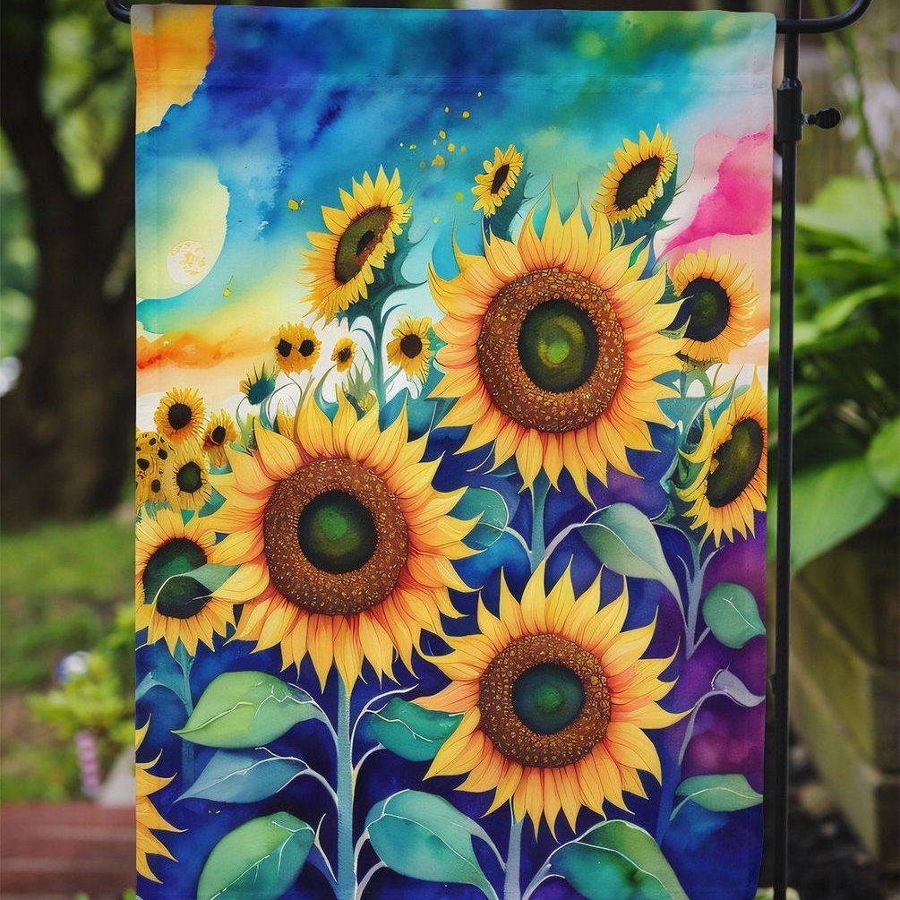 Edge Collections - 11 1/4" X 15 1/2" - Multicolor - Garden Sunflowers In Color Decorative Yard Flag - 1 Piece