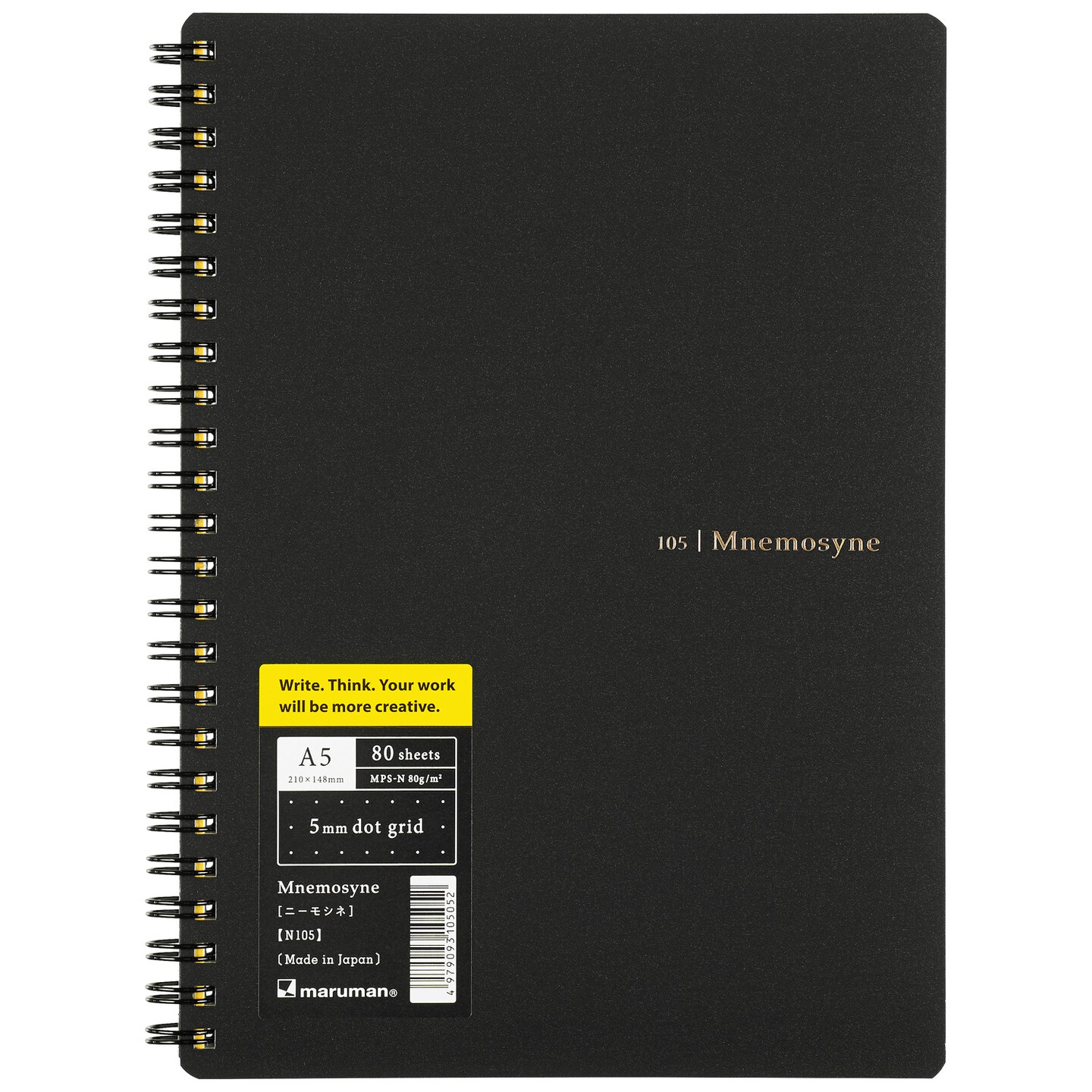 Mnemosyne Notebook - 5mm Dot Grid, 80 Sheets