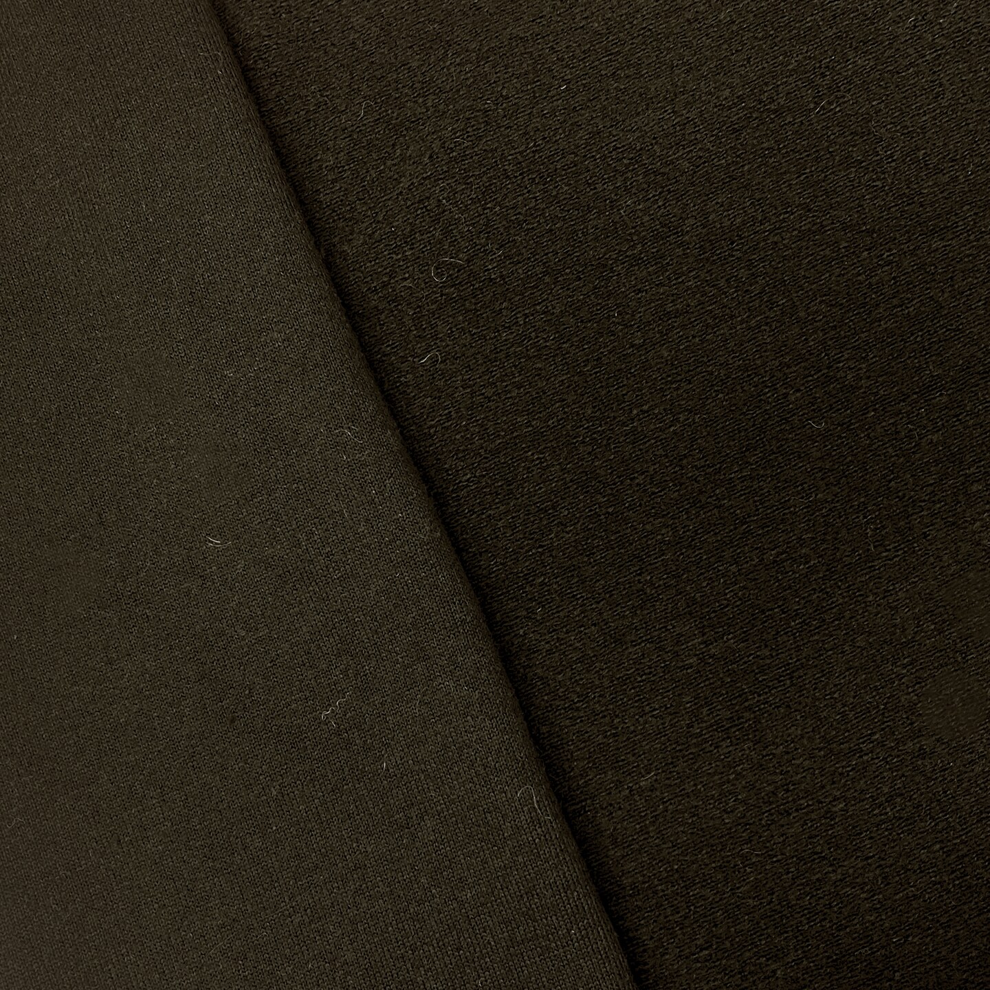 Dark Brown Italian Boiled Wool-Poly Textured Knit Coating Fabric By the Yard