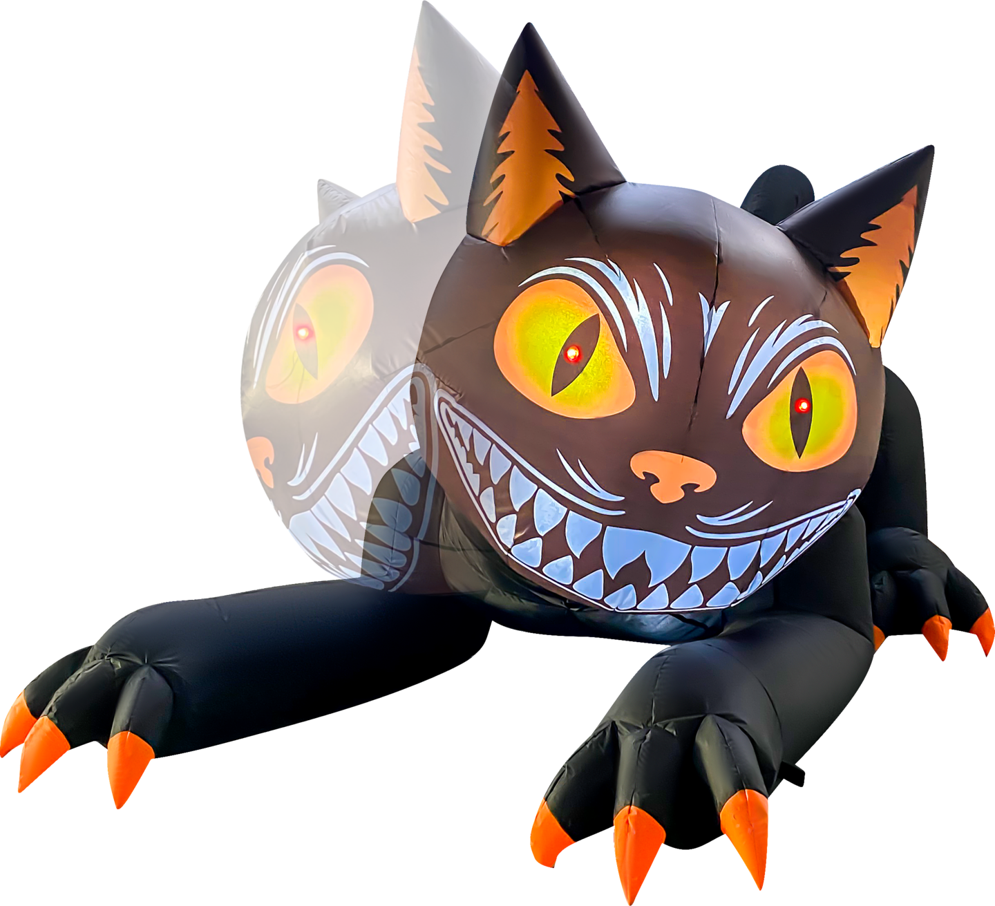 GOOSH 7.4FT Animated Inflatable Halloween Black Cat – Light-Up Yard Decoration