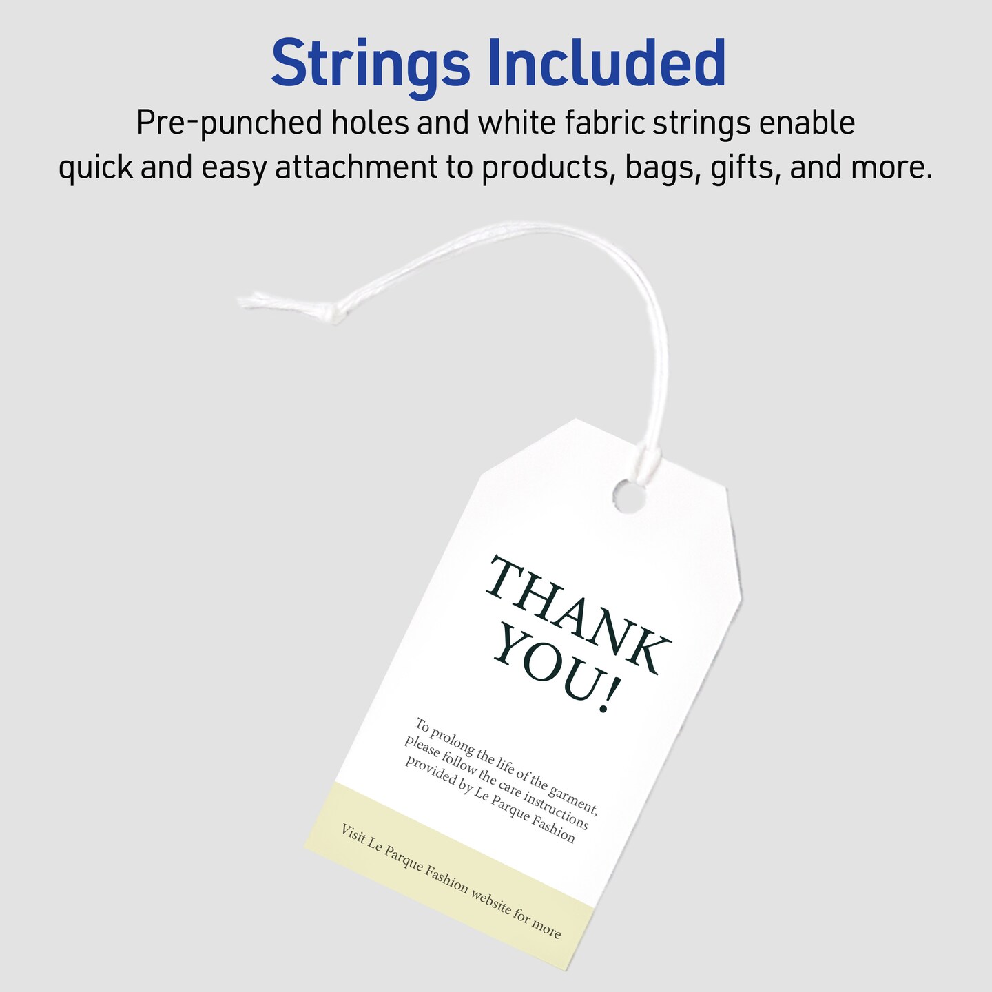 Avery Blank Printable Tags with Sure Feed, 2" x 3.5", White, 96 Customizable Tags with String, Great for Branding, Gift Tags, Price Tags, and More (22802)