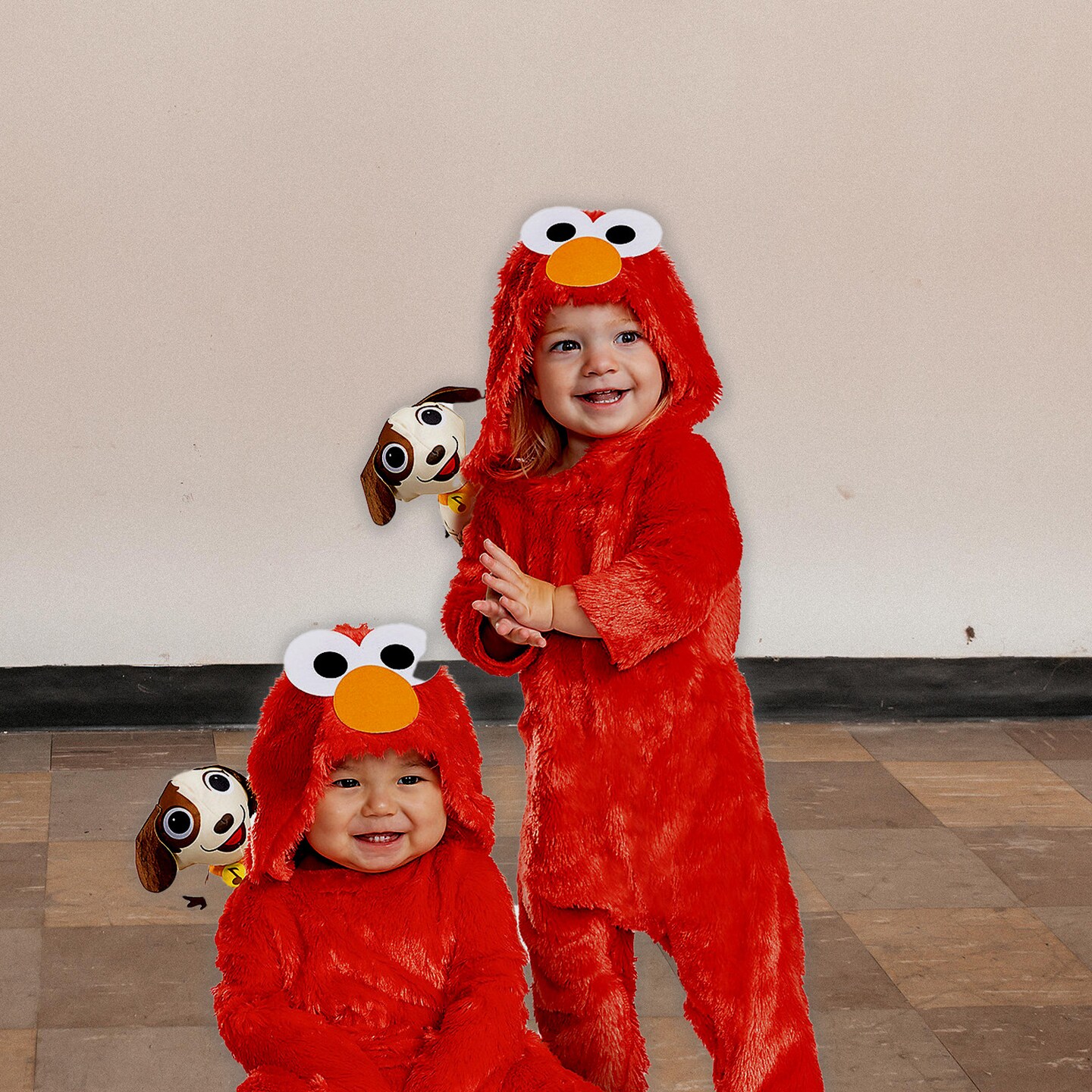 Toddler Elmo With Tango Costume Red Jumpsuit and Detachable Hood