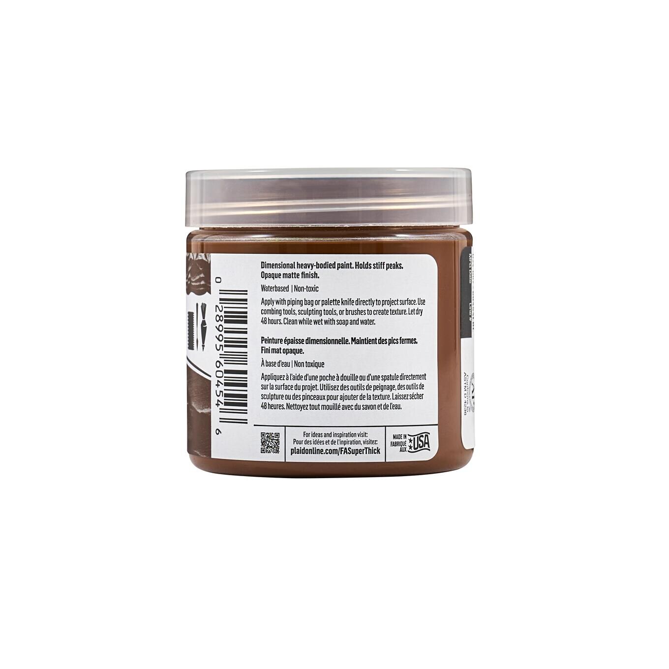 FolkArt Super Thick Acrylic Paint Brown 4 oz
