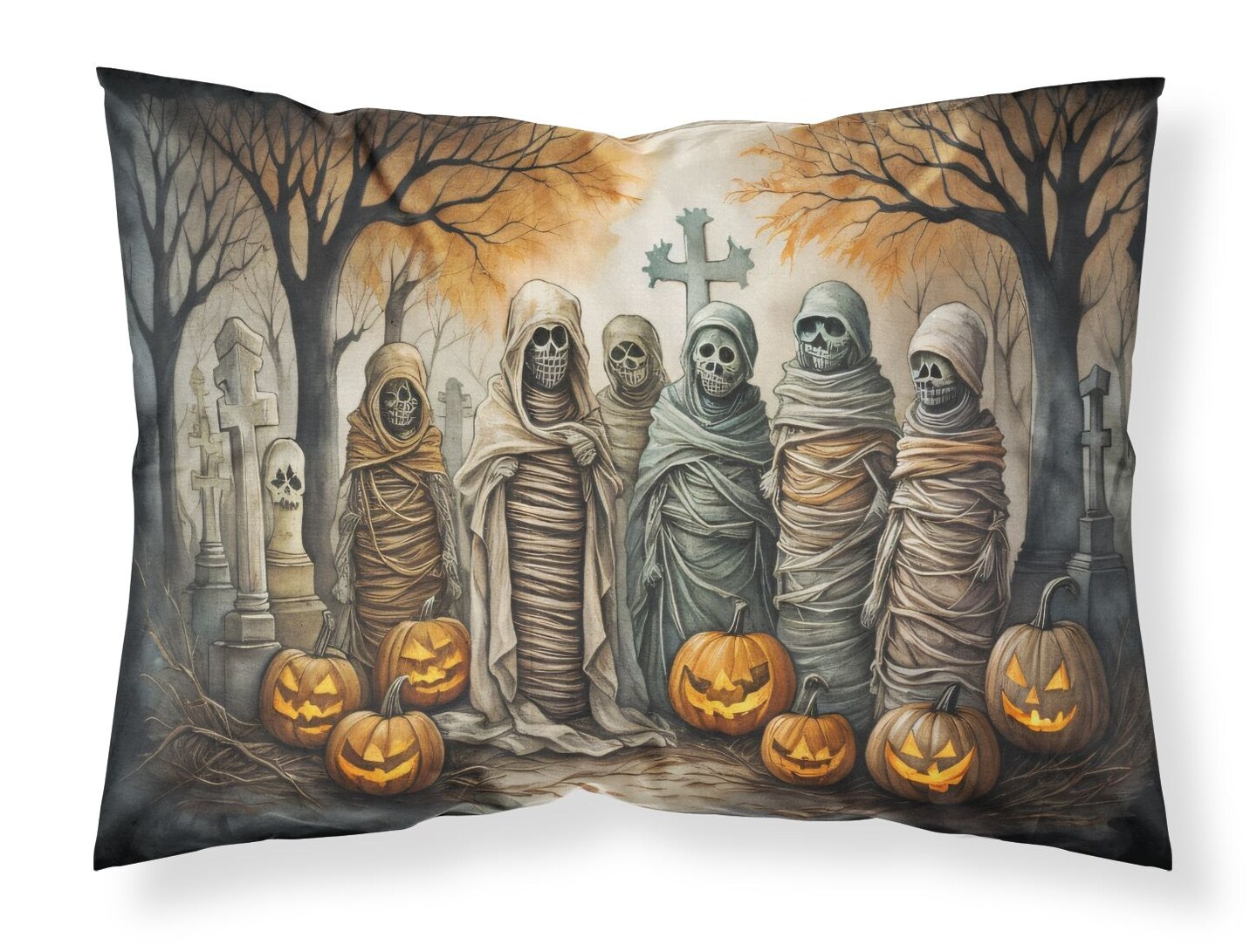 Mummies Spooky Halloween Standard Pillowcase 30 x 20.5 Inches Decorative Artwork