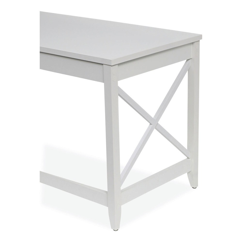 Alera 58.27 in. x 58.27 in. x 29.53 in. L-Shaped Farmhouse Desk - White