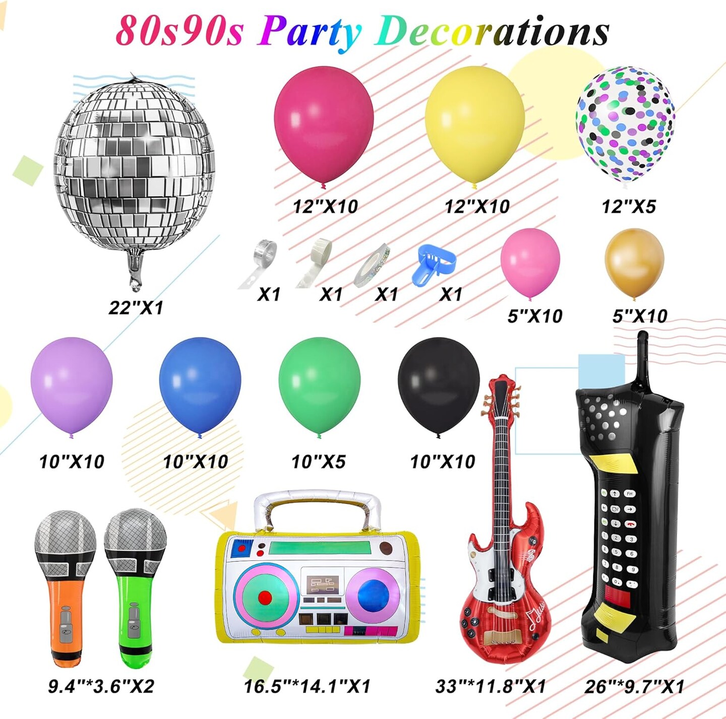 80s 90s Theme Party Decorations (Multi)
