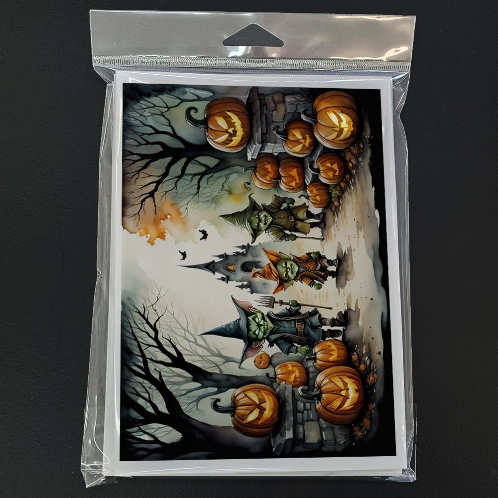 Edge Collections - 5" x 7" - Multicolor - Halloween Spooky Blank Cards with Envelopes - 8 Pieces