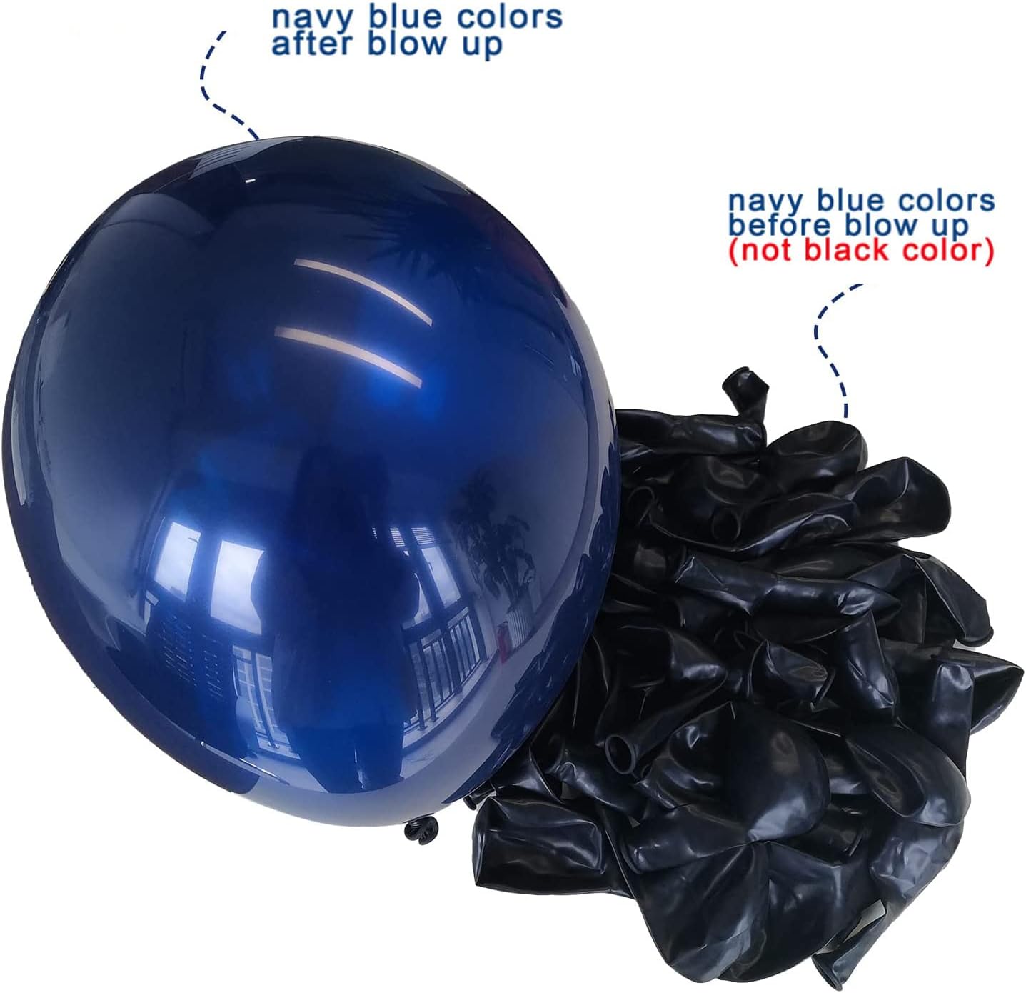 Navy Blue and Gold Confetti Balloons(Blue & Gold(50pcs)12.2 x 8.5 x 0.47 inches