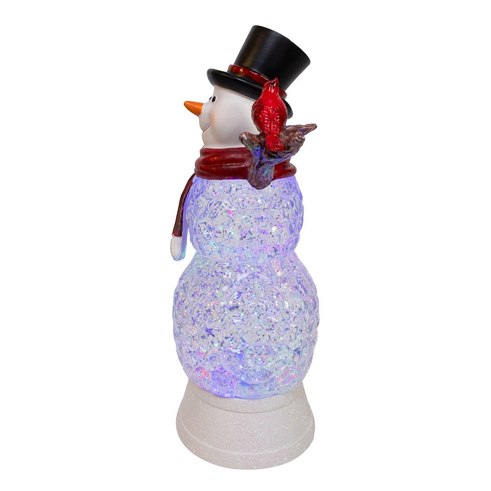 Kurt Adler 11.42-Inch Battery Operated LED Swirl Glitter Snowman