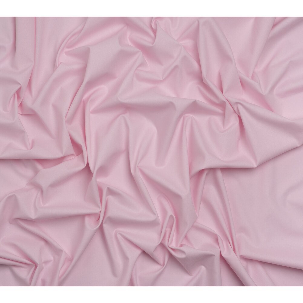 1 Yard Fairy Dust Pink Solid Quilting Cotton Fabric - Smooth Soft Hand and Supple Drape