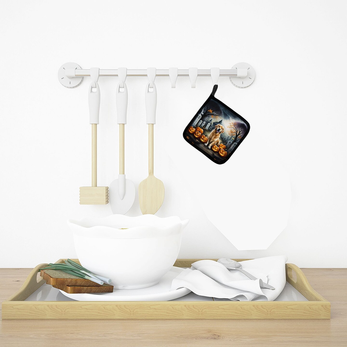 Edge Collections - 7.5" x 7.5" - Multicolor - Retriever Halloween Pot Holders - 1 Pair