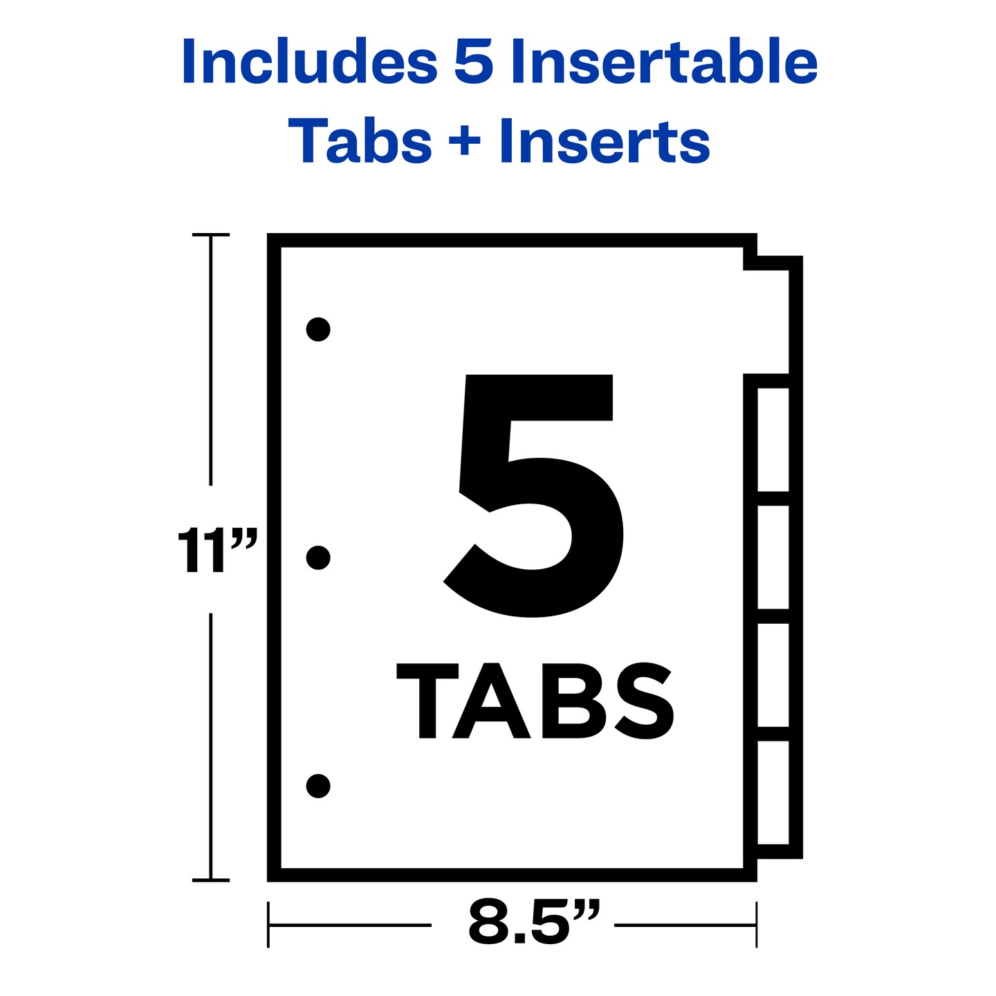 Avery Big Tab Insertable Dividers, 5-Tab Set, Multicolor (11121) - 36 Pack