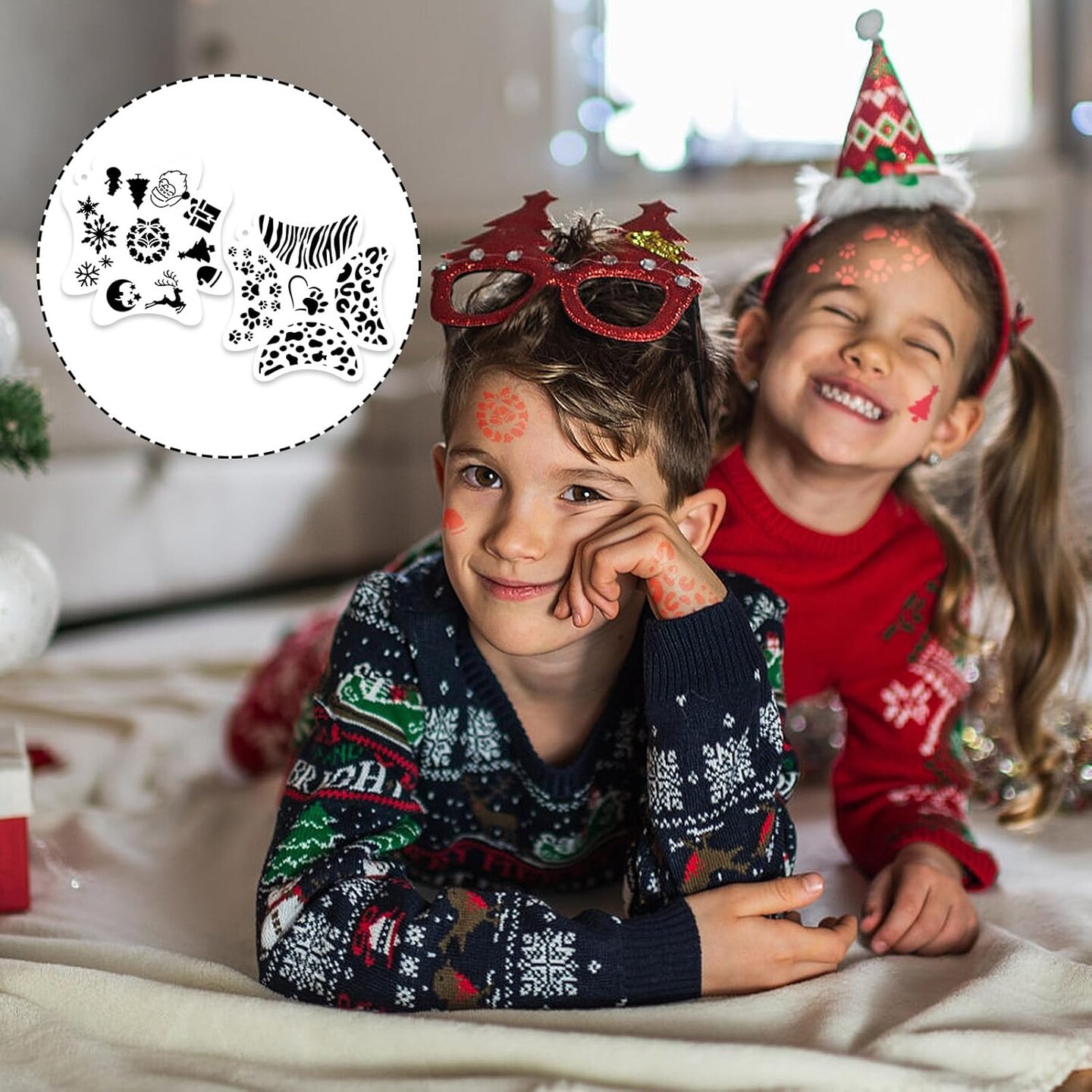 16 PCS Face &#x26; Body Painting Stencils(CUSTOM)