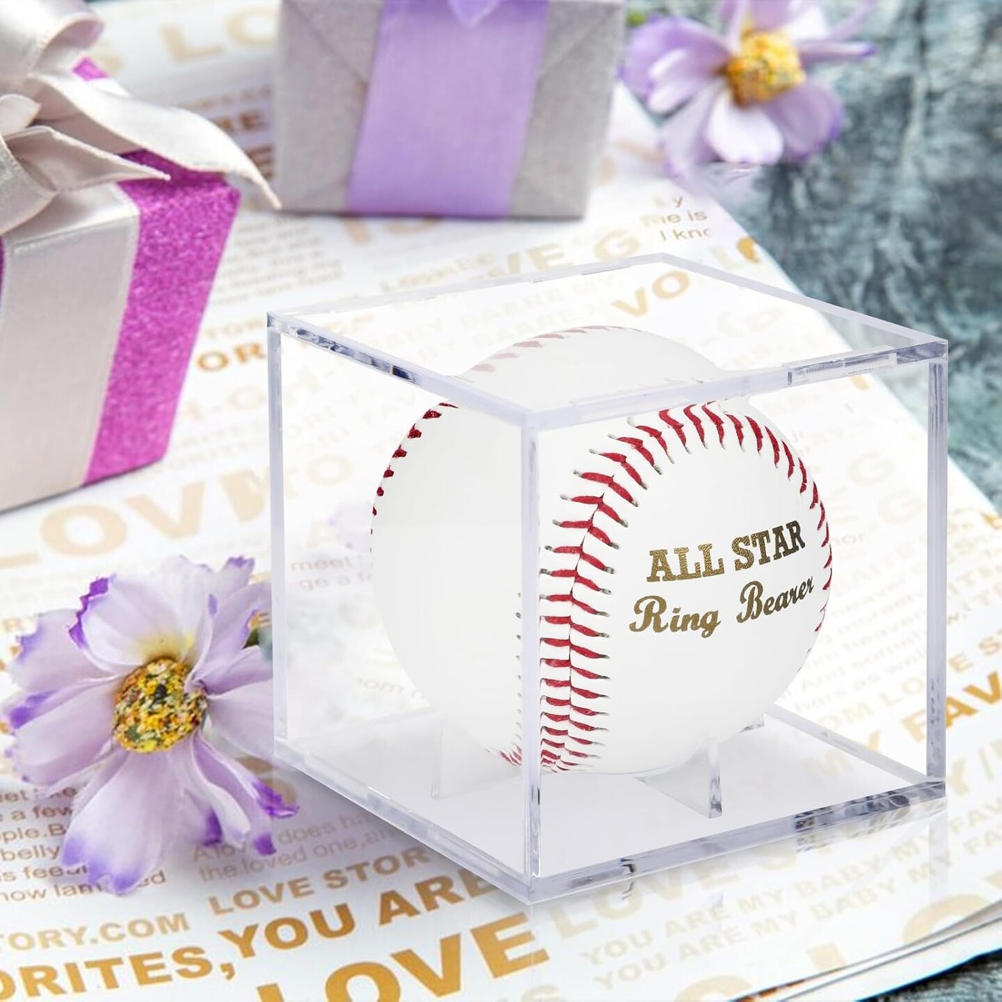 Baseball with Display Case All Star
