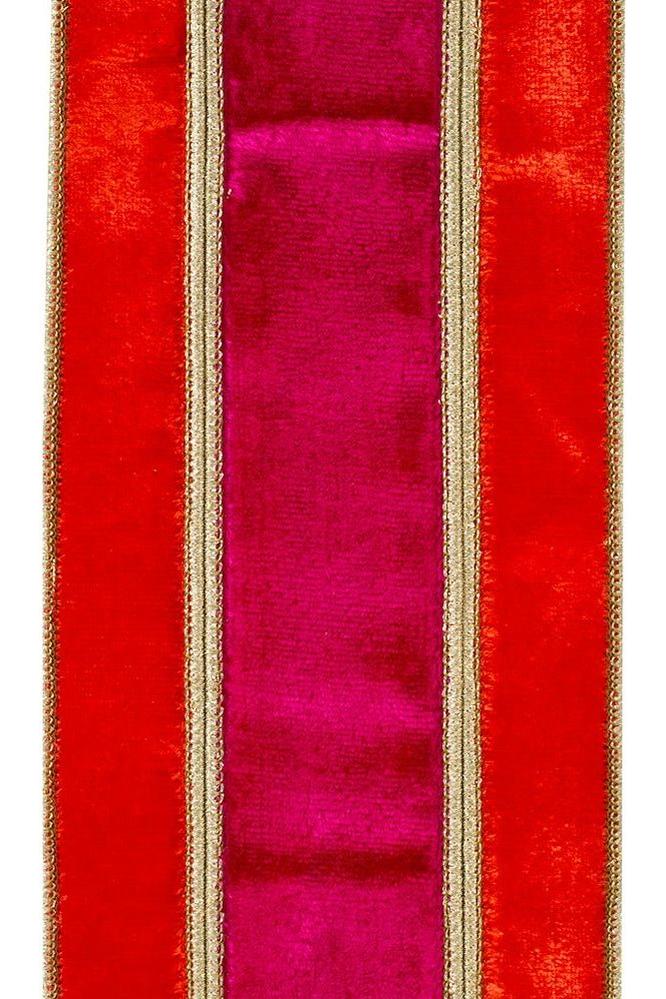 4&#x22; Plush Berry Overlay Ribbon: Ruby/Red (5 Yards)