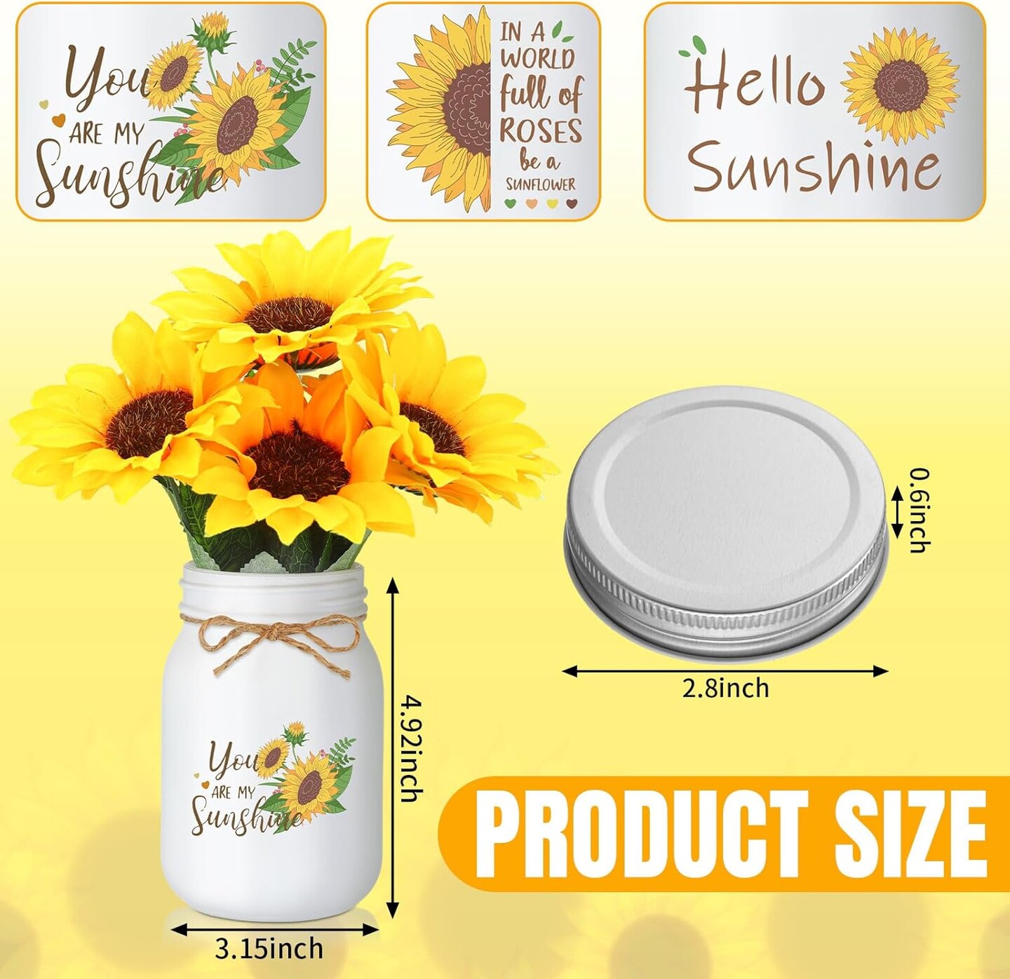 Artificial Sunflower Decor Set of 3 Sunflower Table Centerpiece